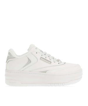 Juniors Reebok Club C Extra Trainers in wit.- Bovenwerk van leer met bovenwerk van textiel.- Vetersluiting.- Gewatteerde enkelkraag en tong. - Logoprint op hielpaneel en vensterdoos.- EVA tussenzool.- Platform rubberen buitenzool.- Ref.: 100075123