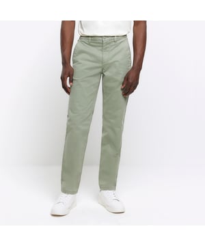 Slim fit, Belt loops, Side slip pockets, Button and zip fastening, Cotton for this product has been responsibly sourced
