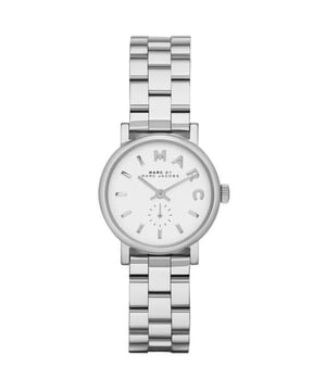 Specification Details Brand Marc by Marc Jacobs Model MBM3246 Barcode Number 796483028913 Gender Women's Case Size 28mm Case Material Stainless Steel Case Colour Silver Dial Colour White Pearlized Band Material Stainless Steel Band Colour Silver Movement Quartz Chronograph No Water Resistance 5 ATM