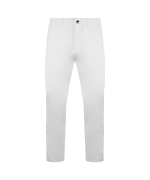 Emporio Armani J18 Slim Fit High Waist Womens White Bottoms 6Z2J18 2N74Z 0101