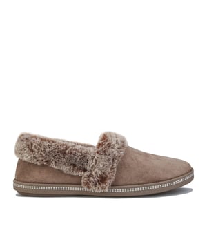 
Skechers 32777 DKTP  pantoffel (gesloten hiel) dames in de kleur beige materiaal imitatieleer maat 39 binnenvoering Textiel materiaal zool Rubber