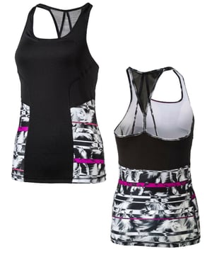Puma Gym All Eyes On Me 2-in-1 Tank Top Womens Racer Back Vest 515117 03 P4F