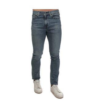 Mens Levis 510 Super Worn Skinny Jeans in blue.- 5-pocket construction. - Zip fly and button fastening.- Branded leather patch at rear waist.- Stretch.- Skinny through the seat and thigh.- 68% Cotton  31% Lyocell  1% Elastane.- Ref: 055101200