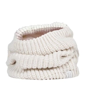 Warmer than a scarf and less trouble too, have you considered a neck warmer as the accessory to keep your neck warm instead of a scarf. This ladies Heat Holders chunky knit neck warmer is delightfully soft and warm, guaranteeing to engulf you in cosiness and warmth when the cold winter weather hits. The innovative Heat Weaver lining is the underlying secret as to why this neck warmer is so warm. It is a fur-like thermal lining that retains warm air designed to keep you warmer for longer. The advanced, high-performance Heat Holders insulating yarn built into this neck warmer also allows moisture to be wicked away from the neck warmer, especially helpful when you are trying to keep warm and dry on those wet miserable days. This chunky knit neck warmer covers more of your body as opposed to a traditional one. It is perfect for keeping warmth in around your head, throat and upper chest areas. These ladies chunky knit neck warmers are made from 100% acrylic on their outer and 100% polyester on their lining. They are available in 3 colours including black, purple and cream. They come in one size and they are machine washable.