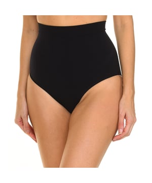 High-waisted shaping brief with strong compression.
 Made of ultralight yarn for maximum comfort and effectiveness, with absolute invisibility under any type of clothing.
 Reduces the waist, raises the buttocks, smoothes the abdomen, lifts the breasts and strengthens the back.
 Composition: 73% Polyamide, 27% Elastane
 Care:
Handwash.
 Do not use bleach.
 Do not use dryer.
 Do not iron.