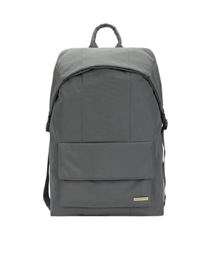 Cut from our signature nylon, the Flapover Nylon Backpack’s adjustable flap over opening provides easy access to your essentials with a secure double clip fastening. Inside there is ample space for a 15” laptop, twinned with external front and rear pockets for additional storage options. Features: , Flap over opening, Internal drawstring opening Front flap over zip pocket, Rear zip pocket, Internal flap over zip pocket SMITH & CANOVA antique brass logo, Branded antique brass zips, Padded grab handle, Adjustable padded backpack straps, Internal 15 inch padded laptop sleeve, Internal zip pocket, 2 Internal mobile phone slip pockets - fits normal and plus size smart phones, 2 Internal pen slip pockets Style Ref: 92680 DKGREY