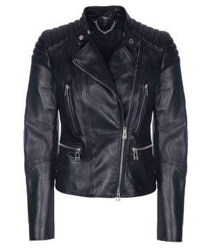 100% cuero; chaqueta de cuero Belstaff; Modelo: 286140 90000; Mano de obra de alta calidad; cremallera bidireccional; Dos bolsillos en el pecho con cremallera; Dos bolsillos laterales con cremalleras; cuello con dos botones a presión; hombreras; Detalles del logotipo de Belstaff