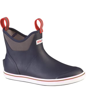 We've created a lightweight design with the same slip-resistant Chevron outsole found in our Legacy boots. The performance ankle deck boot is the perfect boot for any on the water athlete looking for protection with slip-on-and-go styling.