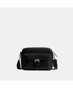 Warner Crossbody in Pebbled Leather, Inside zip and multifunction pockets, Outside snap and slip pockets,  Length: 21.50 cm,  Width: 6.50 cm,  Height: 15.50 cm