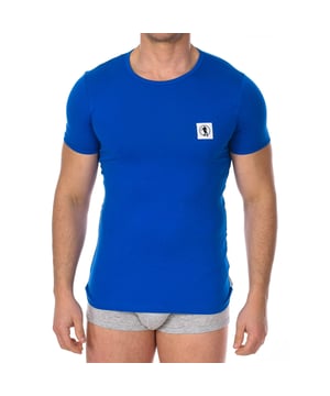 Bikkembergs short sleeve t-shirt.
 Color blue
 Round neck with ribbed finish.
 Fabric label personalized by the brand, on the upper side.
 Comfortable and breathable fabric.
 Seams seen in tone.

 Composition: 95% Cotton, 5% Elastane

 Care:
 -Wash at max temperature. 40ºC.
 -Do not use bleach.
 -Supports dry cleaning.
 -Allows you to use dryer.
 -Iron at max temperature. 130ºC.
 Composition: 95% Cotton, 5% Elastane
 Care:
Care:
 -Wash at max temperature. 40ºC.
 -Do not use bleach.
 -Supports dry cleaning.
 -Allows you to use a dryer.
 -Iron at max temperature. 130ºC.