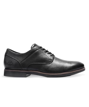 Timberland Edgeworth Oxford Lace-Up Black Smooth Leather Mens Zapatos A29R3