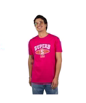 Short sleeve t-shirt Superb.
 Round neckline with ribbed finish.
 Brand print on the front.
 Seams seen in tone.
 Composition: 100% cotton
 Care:
- Wash at max. 40ºC.
 - Do not use bleach.
 - Iron at low temperature.
 - Do not dry clean.
 - Do not use dryer.