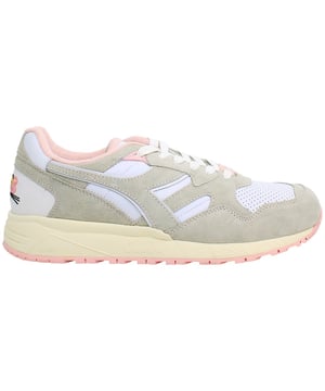 Diadora LC23 N9002 Pink Panther White Leather Unisex Lace Up Trainers