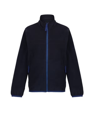 Gewebetechnik: Pillingfrei, Leicht, Schnelltrockend. Polyester. Gewebe: Gebürstet, Micro-Vlies. Design: Kontrast. GSM (Gramm pro Quadratmeter): 170. Durchgehender Reißverschluss. Griffplatte aus Stoff. Taschenart: Zwei Seitentaschen, Reißverschluss. Langärmlig. Nachhaltigkeit: Aus recyceltem Material, nachhaltige Materialien. Stehkragen. Bündchen: Mit Stretch. Saum: Mit Stretch.