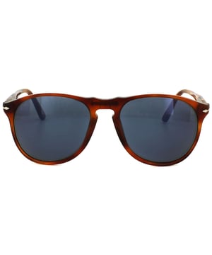 Persol Sunglasses 9649 96/56 Terria di Siena Tortoise Blue are a slimmer version of the massively popular 0649 model with the Victorflex flexible bridge with one of the very first keyhole shaped bridge designs copied here. This Terra Di Sienna model is from the vintage collection with vintage acetate and the techniques that made them revived for an authentic and extremely high quality finish.