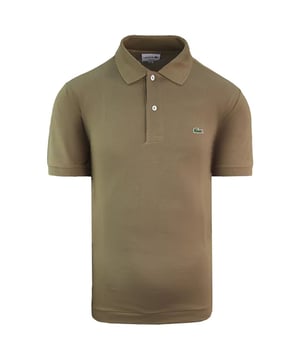 Lacoste Classic Fit Short Sleeve Collared Beige Mens Polo Shirt L1212 F4Z