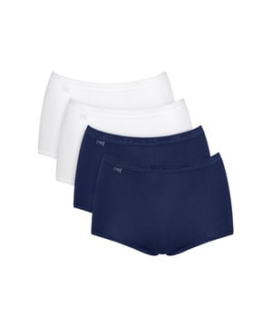 Take your everyday essentials up a notch with the Sloggi Basic + maxi brief 4 pack! These comfortable briefs provide full rear coverage for maximum security and confidence. The high-rise waist and super soft jersey fabric are designed to feel incredibly comfortable all day, while the plain opaque design and smooth seams offer the invisibility you need. The scalloped trim at the waistband and leg holes add a touch of feminine flair, making them the perfect choice for a confident, comfortable fit. Whether you're lounging around the house or staying active, the Sloggi Basic + maxi brief 4-pack offers an everyday essential with the perfect combination of beauty and comfort.

4 Pack of briefs
Maxi shape
High-rise waist
Full rear coverage
Super soft jersey fabric
Plain opaque design
Smooth seams for invisibility
Everyday essential
Scalloped trim at the waistband and leg holes
Country of origin: Morocco
Composition: 95% Cotton | 5% Elastane
Listed in UK sizes