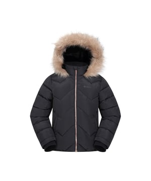 Material: Elastane, Elastodiene, Modacrylic, Polyester, Synthetic. Lining: Fleece. Fabric: Microfibre. Design: Logo, Plain. Fabric Technology: DWR Finish, Insulating, Isotherm, PFC Free, Water Resistant. Cuff: Elasticated. Neckline: Hooded. Sleeve-Type: Long-Sleeved. Hood Features: Faux Fur Trim. Length: Short. Pockets: 2 Side Pockets. Fastening: Full Zip. 5-6 Years: 24 in. 7-8 Years: 26 in. 9-10 Years: 28.5 in. 11-12 Years: 31 in. 13 Years: 33 in.