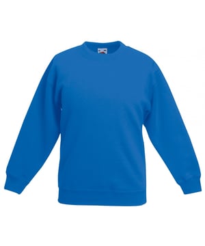 Pullover mit Rundhals Ausschnitt. Elastischer Bund und Bündchen. Material 70% Polyester, 30% Baumwolle. Größe (Brustumfang) 3/4 Jahre (66 cm), 5/6 Jahre (71 cm), 7/8 Jahre (76 cm), 9/11 Jahre (81 cm), 12/13 Jahre (86 cm), 14/15 Jahre (91 cm).