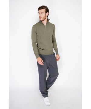 William de Faye - Kurzer Reißverschluss - Khaki