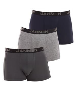Descubre la comodidad y el estilo con nuestro pack de bóxers diseñados para hombres activos y modernos. Cada bóxer está confeccionado con tejido transpirable que asegura una sensación fresca y confortable durante todo el día. El diseño anatómico garantiza un ajuste perfecto y soporte donde más se necesita, adaptándose a tu cuerpo de manera natural.

Características destacadas:

Tejido transpirable que mantiene la piel seca y fresca.

Diseño anatómico que ofrece comodidad y soporte.

Cintura elástica suave que proporciona un ajuste seguro.

Costuras resistentes que aseguran durabilidad y confort.

Pack de 3 bóxers en colores variados para opciones versátiles.

Ideal para el día a día y actividades deportivas, este pack de bóxers es imprescindible en el guardarropa masculino. Asegura un ajuste perfecto y comodidad sin igual en cada movimiento. ¡Renueva tu colección con lo mejor en ropa interior masculina!
 Composición: 92% Algodón, 8% Elastano
 Cuidados:
Lavar a temperatura máxima 30º.
No usar lejía.
No usar secadora.
No planchar.
No lavar en seco.