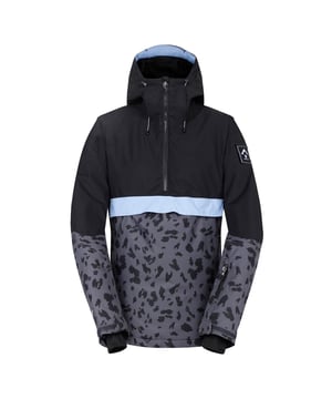 Voering: Gerecycleerd polyester. Ontwerp: Kleurenblok, Luipaardprint, Bedrukt, Mouwpatches. Stoftechnologie: Ademend, Duurzaam, DWR Finish, PFC-vrij, PFOA-vrij, PFOS-vrij, Douchebestendig, Waterafstotend, Waterdicht. Manchet: Verstelbaar, binnenkant elastisch. Hoge warmte, gewatteerd, Gegolfd rugpaneel, Getapete naden. Halslijn: Kapitein. Mouwtype: Met lange mouwen. Eigenschappen van de kap: Gegroeid op de kap. Pasvorm: Goede pasvorm. Zakken: opbergzak, klepsluiting, 2 zakken onderaan, rits, zak voor skipas. Sluiting: Halve rits, Tweewegrits. Hem: Verstelbaar. 8 UK: 32 in. 10 VK: 34 in. 14 VK: 38 in. 20 VK: 45 in. 18 VK: 43 in. 16 VK: 40 in.