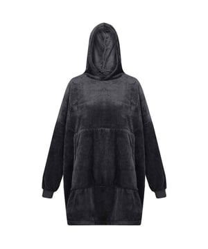 Material: 100% Polyester. Fabric: Brushed Back Fleece. 260gsm. Design: Plain. Fit: Oversized. Cut Out Label, Drop Shoulder. Hood Features: Grown On Hood. Hem: Open. Neckline: Hooded. Sleeve-Type: Long-Sleeved. Cuff: Ribbed. Pockets: Pouch Pocket. Fastening: Pull Over. Sustainability: Ethical Trading Initiative, REACH.