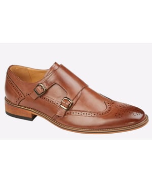 The Goor Fullerton monk shoe is a must have buy this season for any man looking to up there formal and smart attire with ease and sophisticastion- Synthetic upper
- Monk strap closure
- Brogue detailing
- Leather sock liner
- Resin outersole
- Slight raised heel