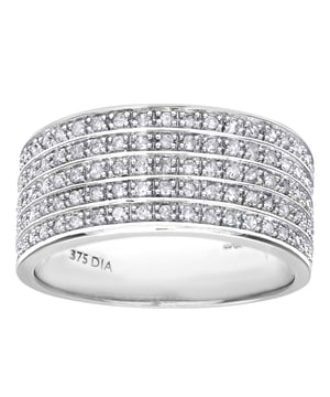 Oro blanco de 9 quilates (375): 2,8 g; # Diamante: 0,5 ct