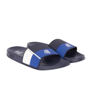Upper: Synthetic. Insole: Textured. Outsole: EVA. Flat. Design: Contrast Stripe, Logo. Toe Style: Open. Fastening: Slip-on.