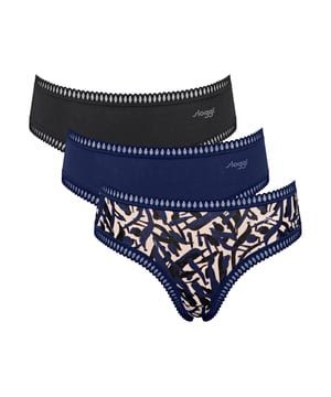 Diese Damen- Slips im hüfthohen Schnitt bietet mit ihrem hohen Beinausschnitt eine elegante und komfortable Passform. Das anschmiegsame Jerseygewebe sorgt für ein weiches Tragegefühl und macht sie ideal für den Alltag. Ein zartes, gewebtes Spitzenmuster am Bauchbündchen verleiht dem Slip eine feminine Note, während der dezente Label-Schriftzug das Design stilvoll abrundet. Im praktischen 3er Pack erhältlich, bietet sie zwei einfarbige und eine gemusterte Variante für vielfältige Kombinationsmöglichkeiten. Perfekt für jeden Tag, vereint diese Unterwäsche Komfort und stilvolle Eleganz in einem.