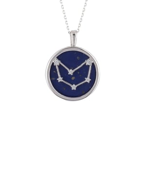 Looking for a neck piece that is out of this world? Look no further than our Zodiac Lapis Lazuli Gemstone Star Constellation Pendant Necklace Silver! The natural beauty of dark blue lapis lazuli, as wondrous as the sky at night, makes the perfect backdrop to the twinkling constellation on each pendant. Engraved with your star sign name and detailed with cut-out stars on the reverse, this pendant is sure to add a touch of starlit elegance wherever you go.Capricorns celebrate birthdays December 22 - January 19, they are hard-working, grounded and loyal individuals. They are focused on achieving their goals and are not afraid to put in a lot of effort to achieve success.Crafted from 925 sterling silver encasing a disc of Lapis lazuli, it’s a beautiful way to express your personality in fashionable form. With a diameter of 2 cm, a length of 40 cm plus 5 cm adjuster, to wear long or short and a weight of 5.3 grams, you can make this jewellery your own and create the perfect accessory for that special occasion or everyday look.So go explore the universe with our beautiful Zodiac Lapis Lazuli Gemstone Star Constellation Pendant Necklace.