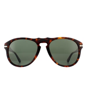 Persol Sunglasses 0649 24/31 Havana Green Steve McQueen are technically innovative as well is impressively stylish with the Victorflex system that gives the bridge maximum flexibility with metal inserted into the acetate as seen on the bridge of these awesome Persol shades as well as the classic silver arrow on the temple. Steve McQueen has famously worn these superb Persol 649 sunglasses