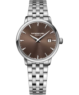 Dit Raymond Weil Dames horloge beschikt over een Quartz binnenwerk. De kast (29 mm mm) is vervaardigd uit RVS (Zilverkleurig) en heeft een Saffierglas. De band is Zilverkleurig RVS. Dit horloge uit de Raymond Weil Toccata reeks is een mooi en tijdloos geschenk. Verras jezelf of iemand anders met dit cadeau. Bovendien geniet u hierbij van 2 jaar garantie tegen alle fabricagefouten.