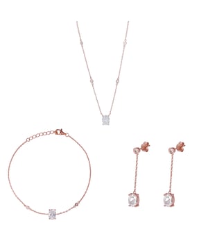 Dieses Orphelia-Set: Kette + Armband + Ohrringe in Rosé ist aus allergiefreiem 925er Sterlingsilber höchster Qualität gefertigt. Das Orphelia-Set „Elodie“ für Damen aus 925er Sterlingsilber: Kette + Armband + Ohrringe – Rosé SET-7419 wird in einer schönen Geschenkbox geliefert und hat eine zweijährige Garantie – das perfekte Geschenk, um sich selbst oder einen geliebten Menschen zu verwöhnen.