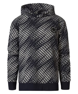 Hoodie mit Allover-Print und lockerer Passform. Der Hoodie hat ein Logo-Emblem auf der linken Brust, eine Kapuze mit verdecktem Tunnelzug und Rippbündchen. Hergestellt aus 95 % Baumwolle und 5 % Elasthan. Du kannst dich nicht zwischen zwei Größen entscheiden? Wähle dann stets die größere Größe. Allover-PrintLockere PassformLogo-EmblemKapuze mit Tunnelzug95 % Baumwolle / 5 % Elasthan