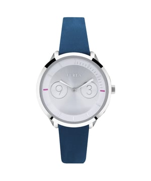 Furla R4251102508 Metropolis 31Mm 2H Silbernes Zifferblatt Blau