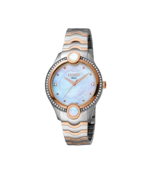 Ferre Milano FM1L082M0031 /rose gold watch/band with silver dial