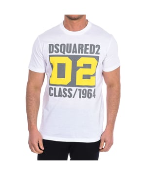 Camiseta de manga corta Dsquared2.
Cuello redondo con acabado acanalado.
Estampado de la marca en el frontal.
Costuras vistas a tono.
 Composición: 100% Algodón
 Cuidados:
Lavar a temperatura máxima 30º.
Planchar a temperatura baja.
No usar lejía.
No usar secadora.
No lavar en seco.
