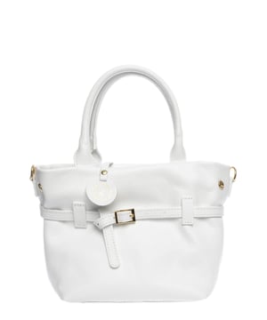 Bolso de mano  
100% piel de vaca  
Cierre superior con cremallera  
Bolso interno con cremallera  
Dimensiones: 21x27x11.5 cm  
Asa: 34 cm  
Correa para el hombro: 120 cm  