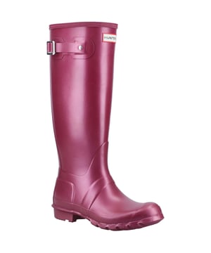 Utilising a two-tone iridescent finish that shimmers through metallic light blue shades as it moves in the light, the Original Tall Nebula Boot is given a glittering update.