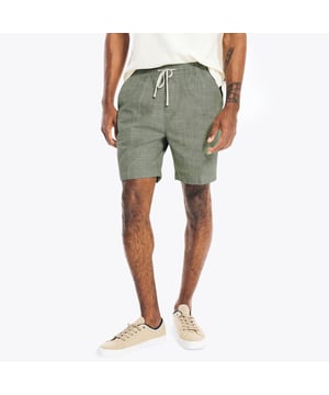 Your 'go to' summer shorts featuring a comfortable elastic-drawstring waist Multiple pockets to keep your necessities close and secure. Nautica logo embroidered above back welt pocket Fit: Relaxed, Sizing: As expected