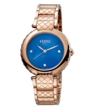 Ferre Milano FM1L099M0071 Womens Silver ,.Inner White MOP Dial Stainle Steel  Watch