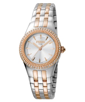 Ferre Milano FM1L089M0101 Womens Chocolate Dial Stainle Steel  Watch