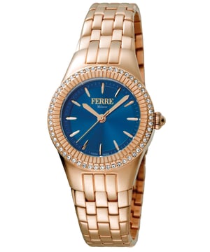 Ferre Milano FM1L089M0081 Womens Dark Blue Dial Stainle Steel Watch
