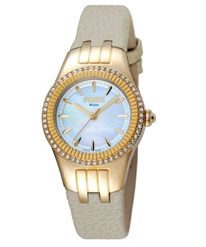 Ferre Milano FM1L089L0021 Womens Silver Dial Calfskin Leather Watch