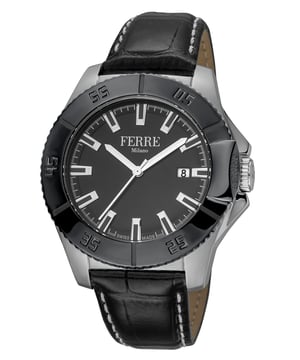 Ferre Milano FM1G085L0041 Mens White MOP Dial Calfskin Leather Watch