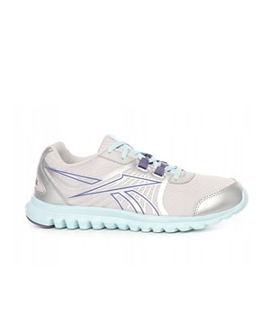 Reebok Sublite Speed ​​Jr. Schnürfleisch graue synthetische Kinder Running Trainer V63206