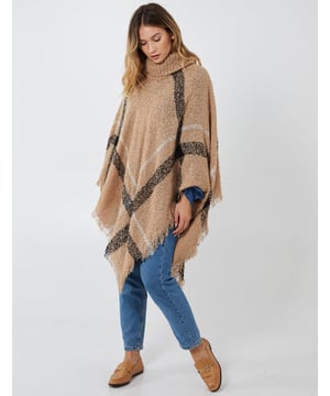 Keep warm in this season with our roll neck poncho. Soft fabrics and oversized style will going to help you keep this winter warm and cosy. Match with pair of jeans and sneakers for casual look.
100% Polyester Machine washable Roll neck  Approx length 60 cm  UnfastenedThis item is a ONE size that fits UK 8-14