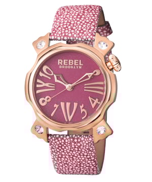 Rebel Women's RB104-8081 Coney IslandRebel Coney Island Violet Dial Women's Watch RB104-8081
Rebel Women's Watch from the Coney Island Collection
Round 316L Stainless Steel Silver Case
Violet Dial, Mineral Crystal
Violet Leather Band with Tang Buckle
Water Resistance: 5 ATM (50 meters, 165 feet)
11mm Case Thickness, 44mm Case Diameter, 22mm Band Width
Quartz Movement